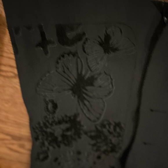 Desigual Black Suit Jacket Leather Sleeve Size 36 - Picture 9 of 12